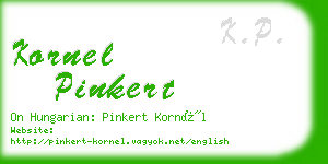 kornel pinkert business card